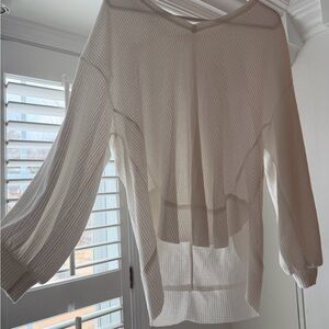 Altar'd State Textured White Blouse